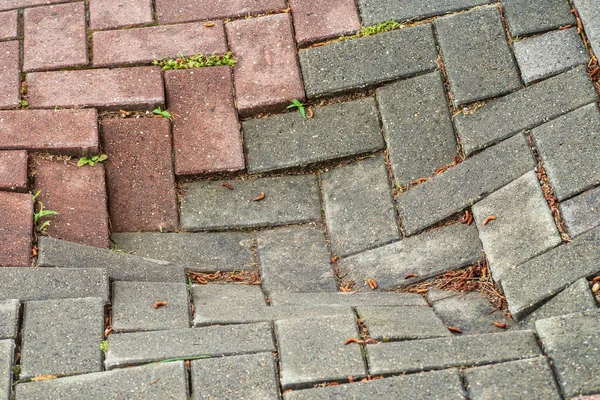 Straatbetonnen Tegels Voor Trottoirs Paden Oneffen Terrein — Stockfoto