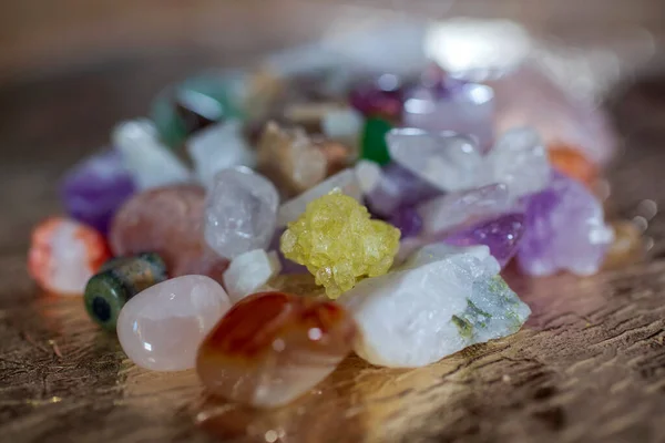 Semi Precious Stones Gems Close — Stok fotoğraf