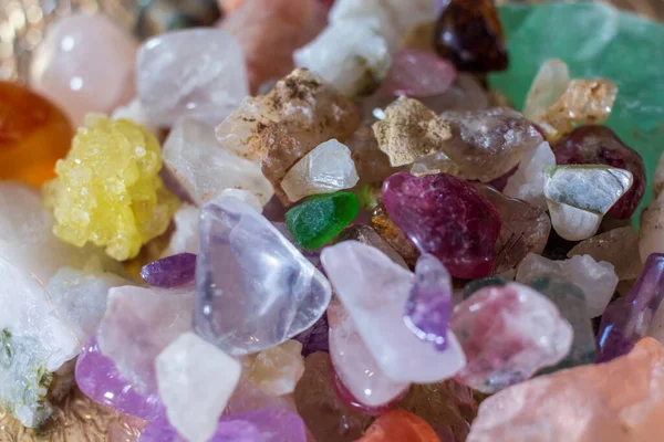 Semi-precious stones gems close-up