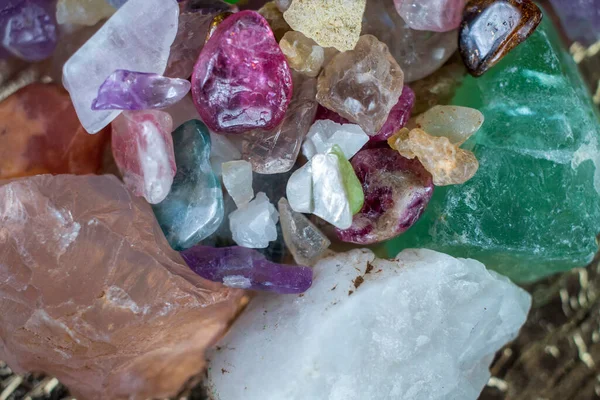 Semi Precious Stones Gems Close — Stock Photo, Image