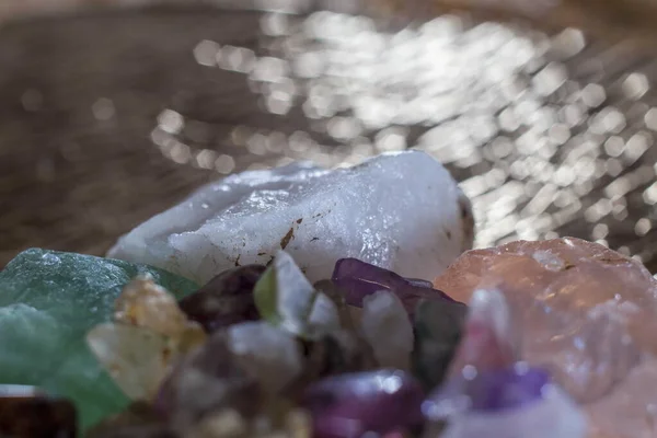 Semi-precious stones gems close-up