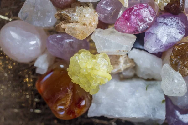 Semi Precious Stones Gems Close — Stok fotoğraf