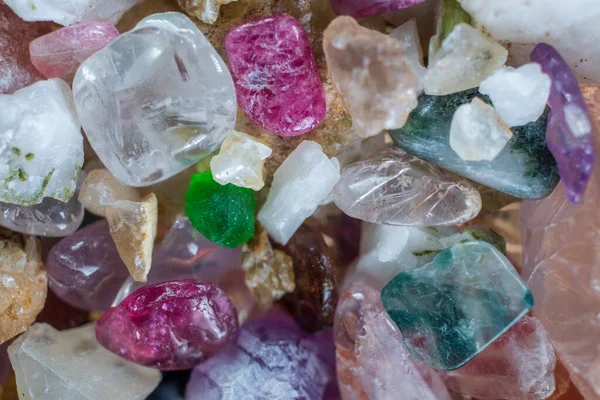 Semi Precious Stones Gems Close — Stock Fotó