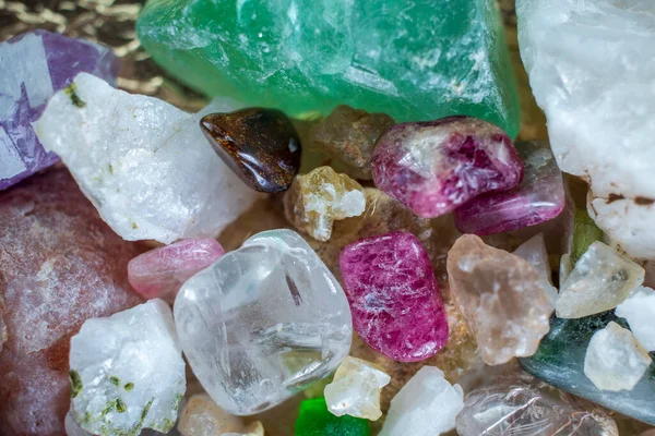 Semi Precious Stones Gems Close — Stock Photo, Image