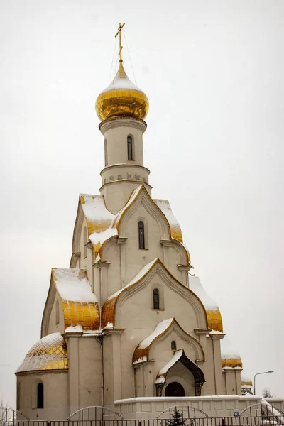 Fragment Church Honor Holy Prince Alexander Nevsky Scheme Alexy Located — Stock Photo, Image