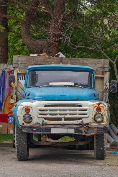 Texturierter Alter Retro Lkw Bulle — Stockfoto