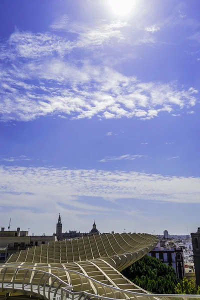 Sevilla pohled z Metropol slunečník — Stock fotografie