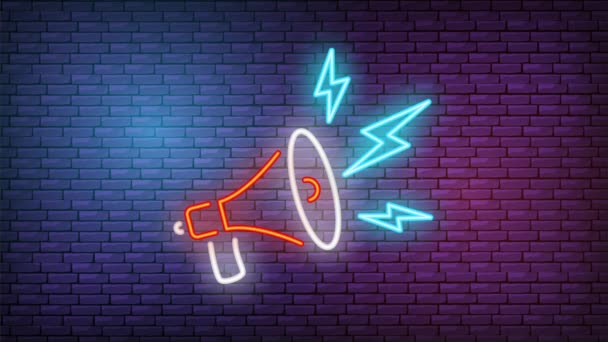 Спикер Neon Wall — стоковое видео