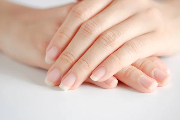 Close Fingernail Women Concept Health Care Fingernail — Stock Photo, Image