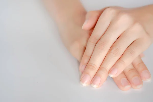 Close Fingernail Women Concept Health Care Fingernail — Stock Photo, Image