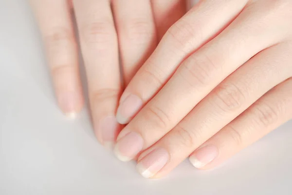 Close Fingernail Women Concept Health Care Fingernail — Stock Photo, Image