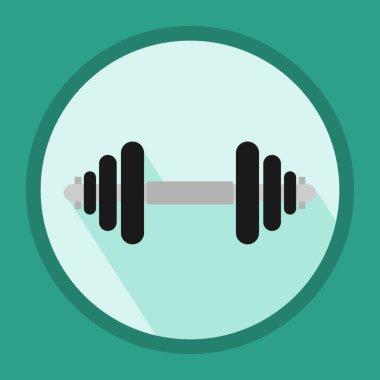 Mankafa simgesi. Vektör çizimi. Egzersiz sembolü. Düz tasarım.