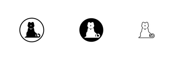 Conjunto Ícones Gato Icon Ilustração Vetorial Gato Estimação Com Dono —  Vetores de Stock
