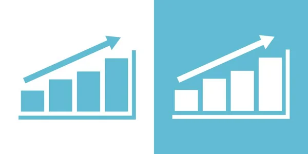 Chart Rising Arrows Vector Icon — Stock Vector