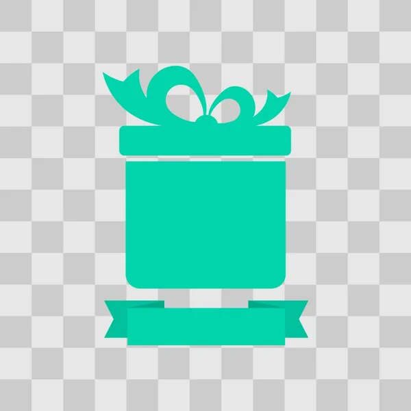 Caja Regalo Con Cinta Diseño Plano Icono Logotipo Vector Blanner — Archivo Imágenes Vectoriales