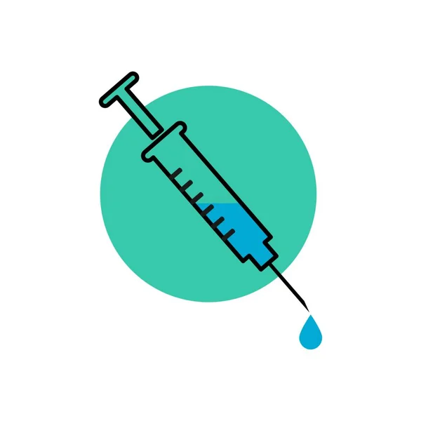 Значок Шприца Медицинский Символ Медикаменты Лекарства Вакцины — стоковый вектор