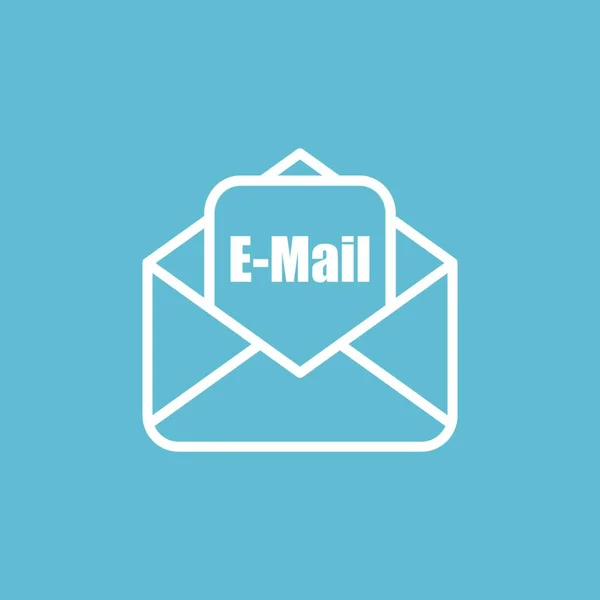 Icône Mail Style Ligne Icône Vectorielle Isolée Avec Fond — Image vectorielle