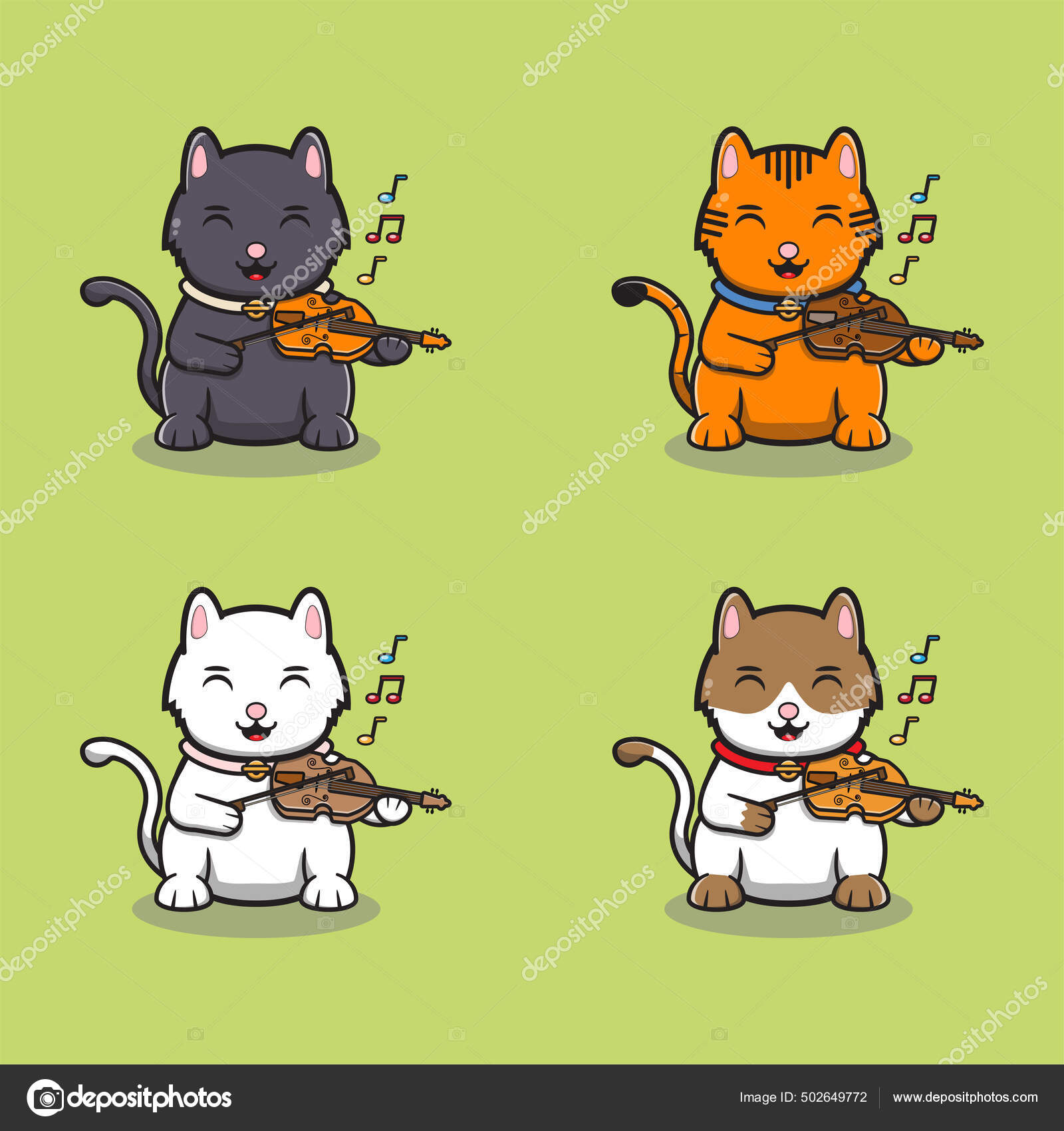 Desenho Animado De Gato. Vetor De Clipart De Gatos Ilustração do