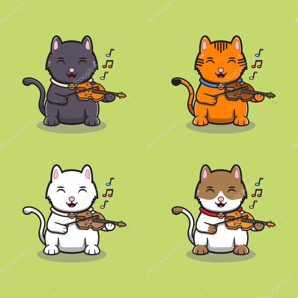 Vettoriale stockIllustrazione Vettoriale Gatti Carini Che Suonano Violino  Maneki Neko Fortunato di ©HeerulaArt #502649772, image size:1024x1024