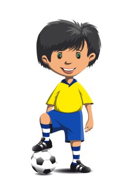 Futbol topuyla duran futbolcu