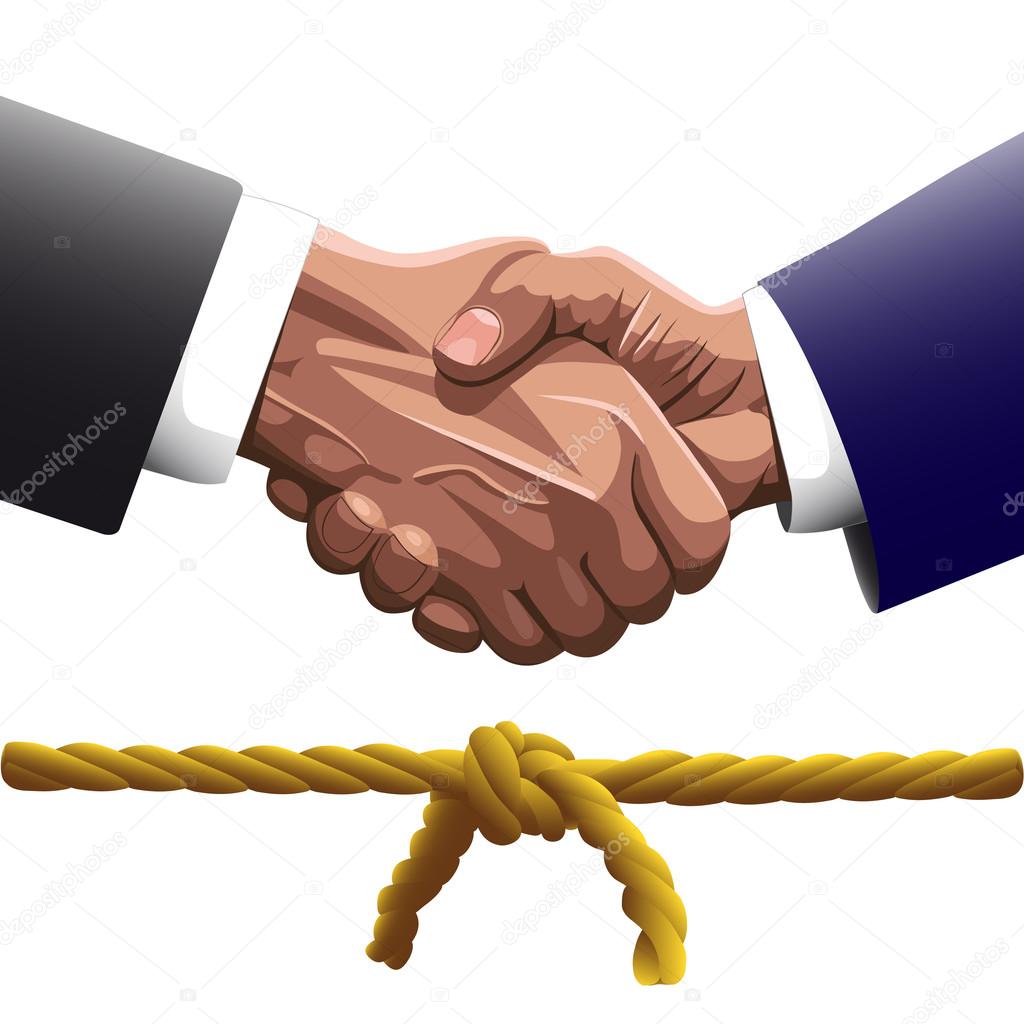 shaking hands knot