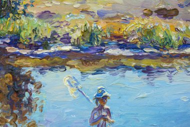 Küçük kızın güzel tablosu 