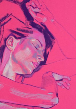 Kadın vücut parçaları boyası 