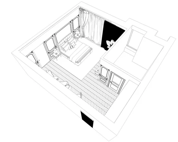 Visualización Interior Ilustración — Foto de Stock