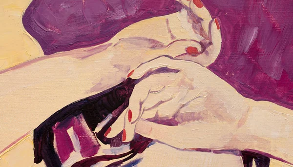 Kadın vücut parçaları boyası 