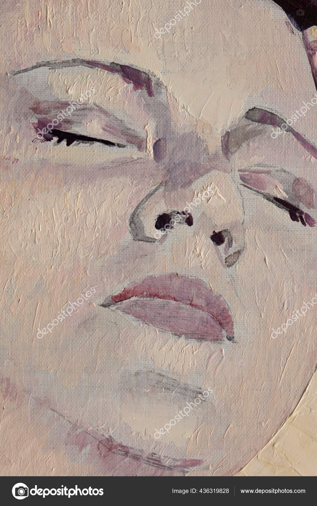 美しい女性の絵を閉じる ストック写真 C Vad 1