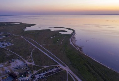 Deniz kıyısında hava manzarası