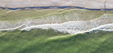 Deniz kıyısında hava manzarası