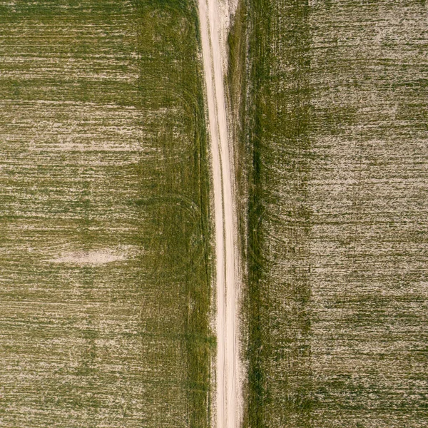 Проселочная Дорога Вид Сверху — стоковое фото