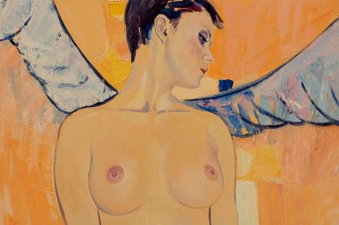 Çıplak kadının yağlı boyası.