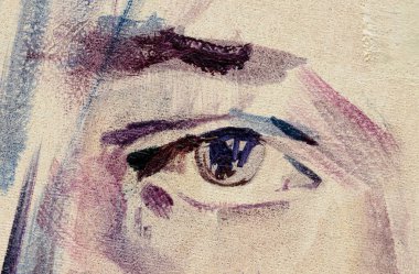 Güzel kadın resim yapıyor. Yakından. 