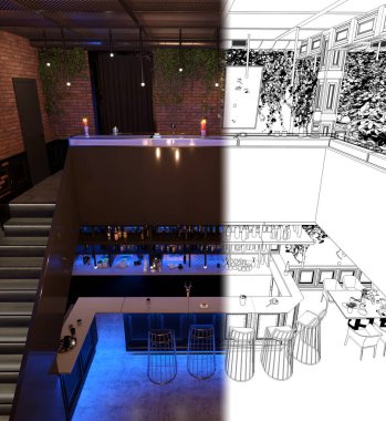 İç görselleştirme, 3 boyutlu çizim çizimi 