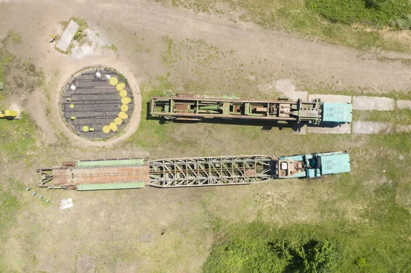 Top View Military Vehicles Park — Stock Photo, Image