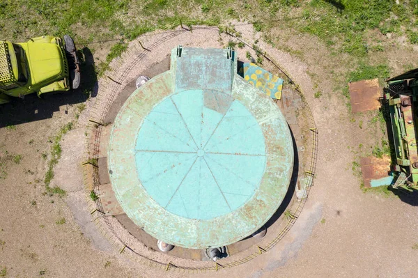 Top View Military Vehicles Park — Stock Photo, Image