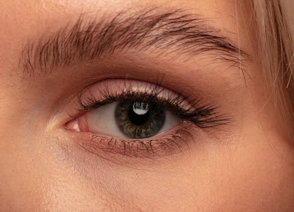 Piękne Oko Kobiety Zbliżenie — Zdjęcie stockowe
