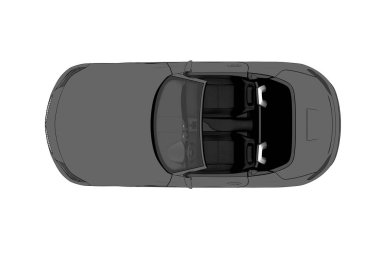 Araba çizimi, çizim, renk resmi, üst görünüm