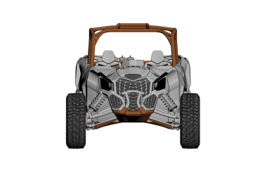 Şeffaf arkaplan, 3d illüstrasyon ve cg canlandırma üzerinde izole edilmiş böcek arabasının ön görünümü