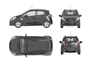 Dört küçük araba görüntüsü