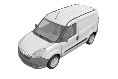 Beyaz minibüs yere park edilmiş.