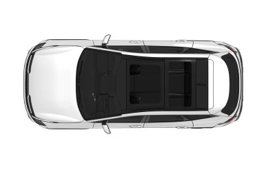 Modern araba Üstten Görünüm