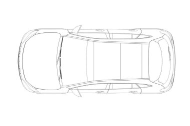 Arabanın ana hatlarının üst görünümü