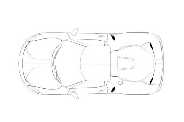 Beyaz arka planda bir araba. vektör