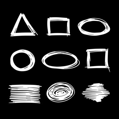 Beyaz tebeşir karalama