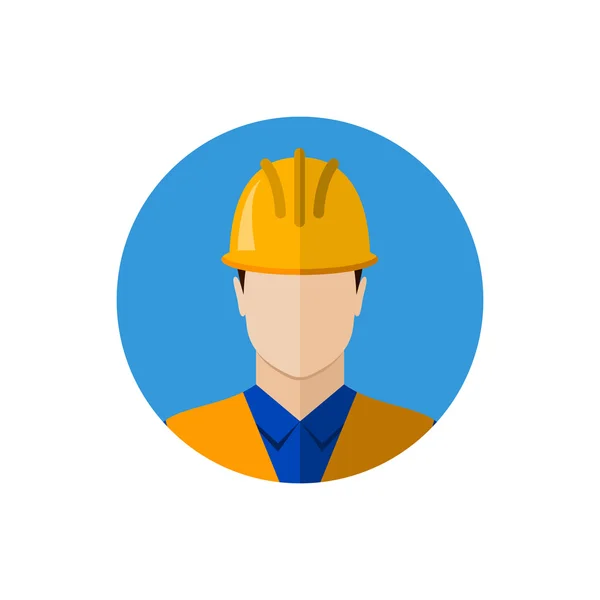 Bâtisseur travailleur de la construction icône — Image vectorielle