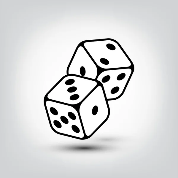 Vector dice icono — Vector de stock