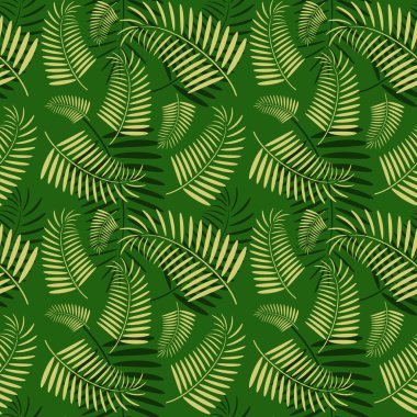 Dikişsiz palmiye ağacının yaprakları desen